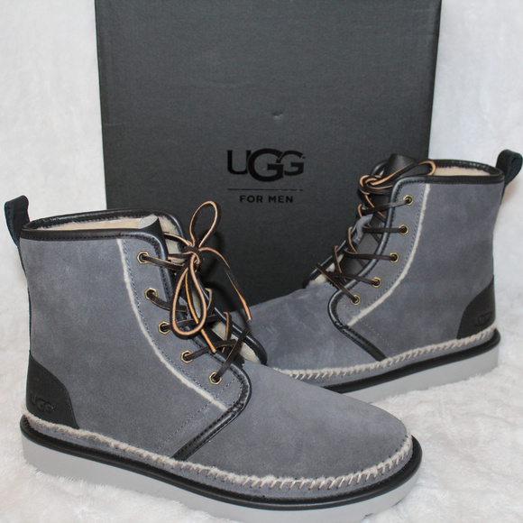 UGG HARKLEY SUEDE SHEARLING STITCH BOOTS NEW‎ main image 5